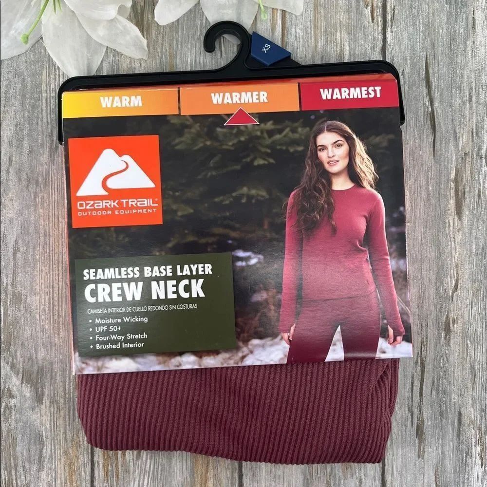 Women’s Warmer Thermal Long Sleeve Seamless Fleece Top Size XS